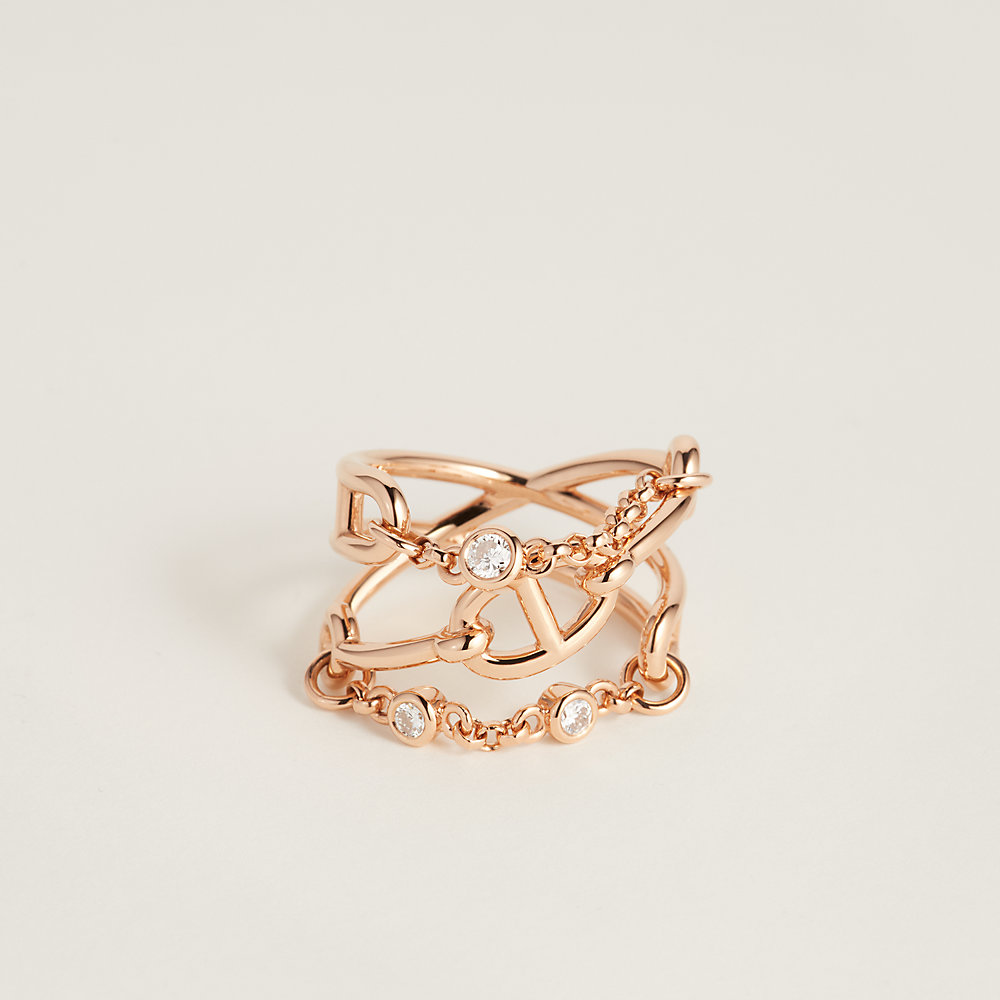 エルメスHERMES Chaine d'ancre Chaos PM リング指輪 エレガント】HERMES シェーヌダンクル カオス PM リング 指輪 (HERMES